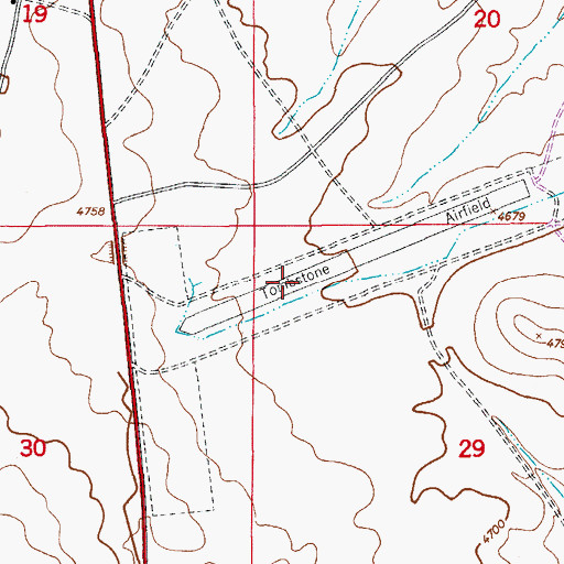 Topographic Map of Tombstone Municipal Airport, AZ