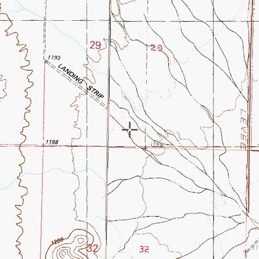 Topographic Map of Mauldin Airstrip, AZ