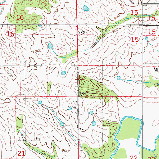 Topographic Map of Center School, IA