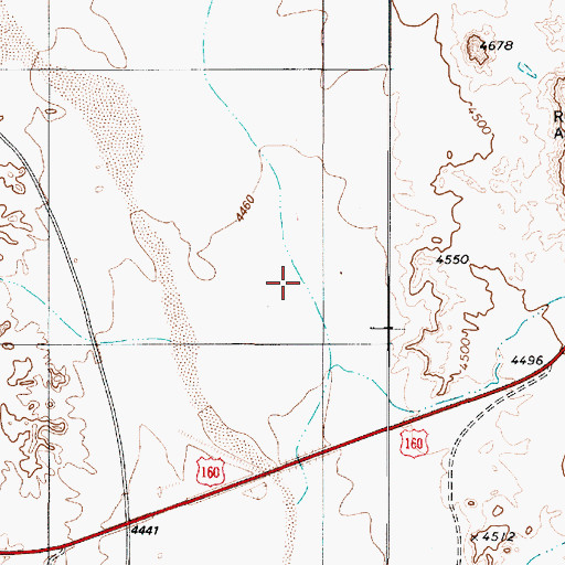 Topographic Map of Tuba City Airport, AZ