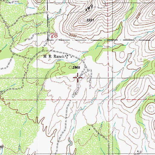 Topographic Map of Redman Residence Heliport, AZ