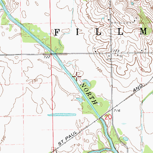 Topographic Map of Champion Hill Church, IA