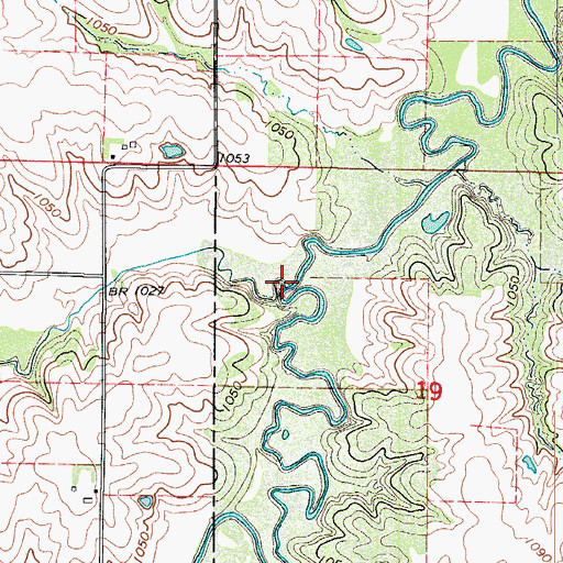 Topographic Map of Chariton Creek, IA