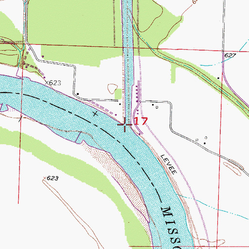 Topographic Map of Chariton River, MO