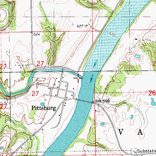 Topographic Map of Chequest Creek, IA