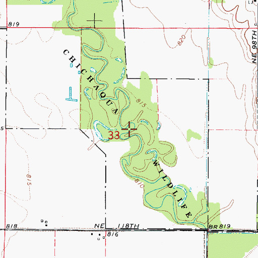 Topographic Map of Chichaqua Wildlife Habitat Park, IA
