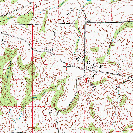 Topographic Map of Chicken Ridge, IA