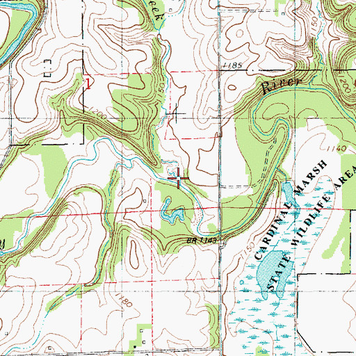 Topographic Map of Chihaks Creek, IA