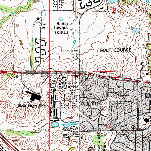 Topographic Map of Christ the King Church, IA