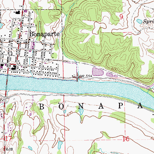 Topographic Map of Christie Creek, IA