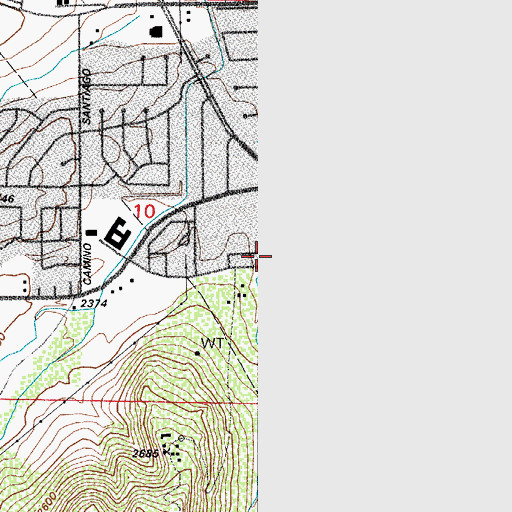 Topographic Map of Saint Marys Helistop, AZ