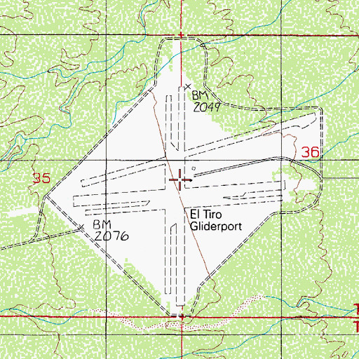 Topographic Map of El Tiro Gliderport, AZ
