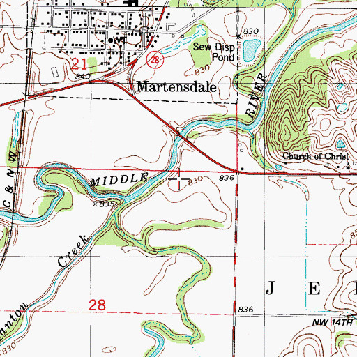 Topographic Map of Clanton Creek, IA