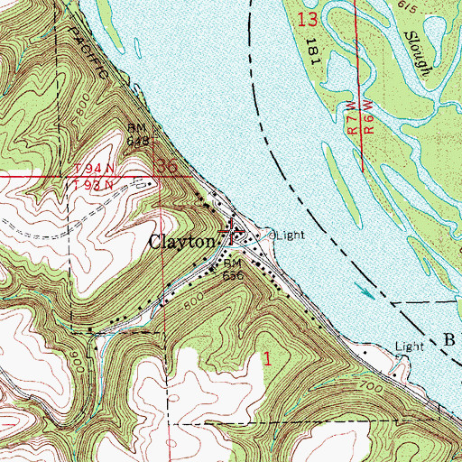 Topographic Map of Clayton, IA