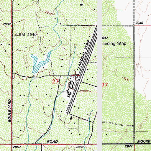 Topographic Map of La Cholla Airpark, AZ