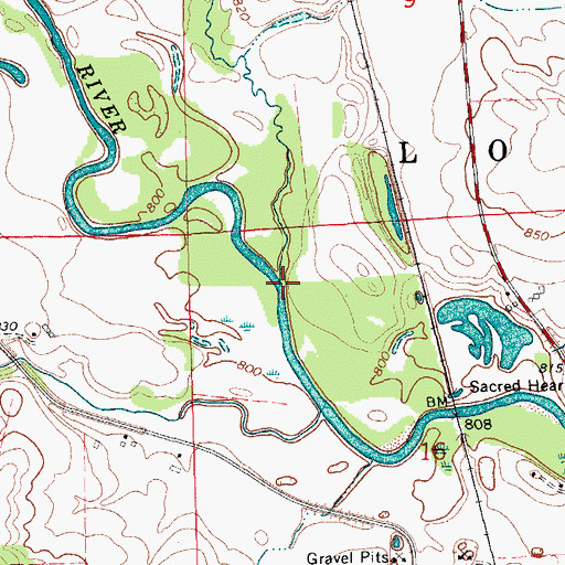 Topographic Map of Cline Creek, IA