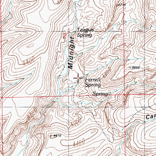 Topographic Map of Farrell Spring, AZ