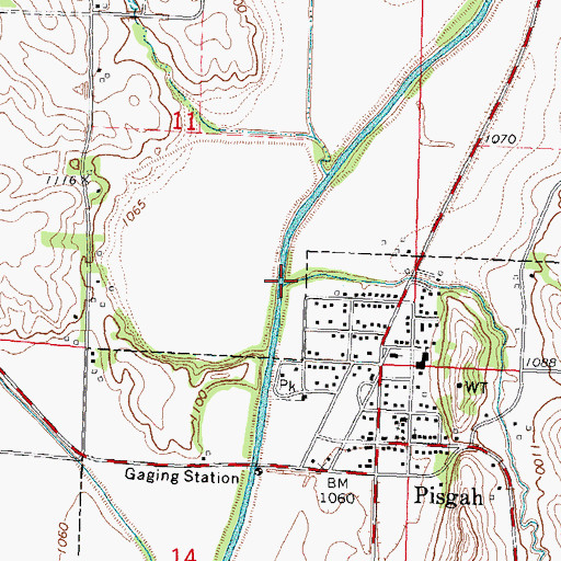 Topographic Map of Cobb Creek, IA
