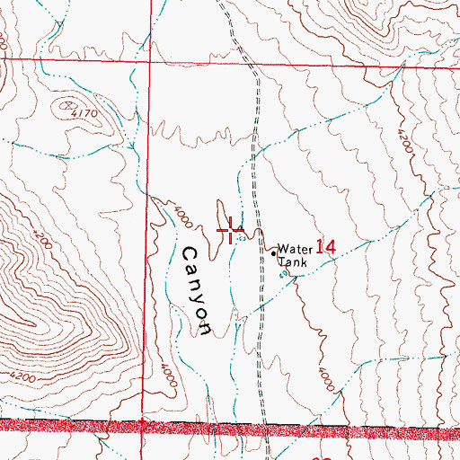 Topographic Map of Grand Canyon Bar Ten Airstrip, AZ