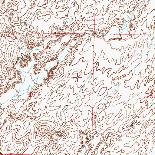 Topographic Map of Rio Vista Hills Airport, AZ