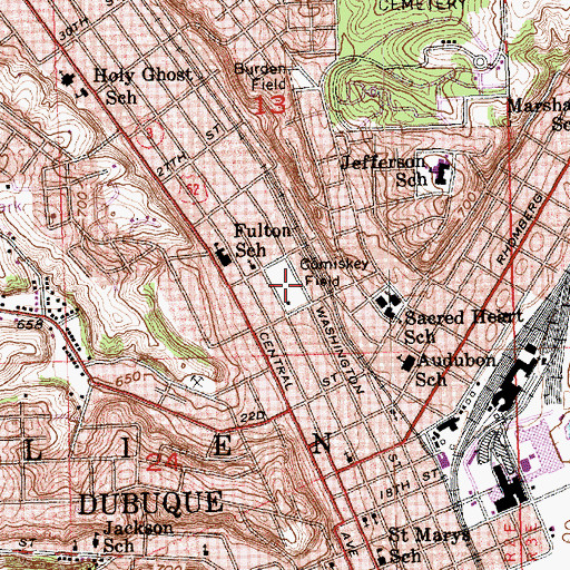 Topographic Map of Comiskey Field, IA