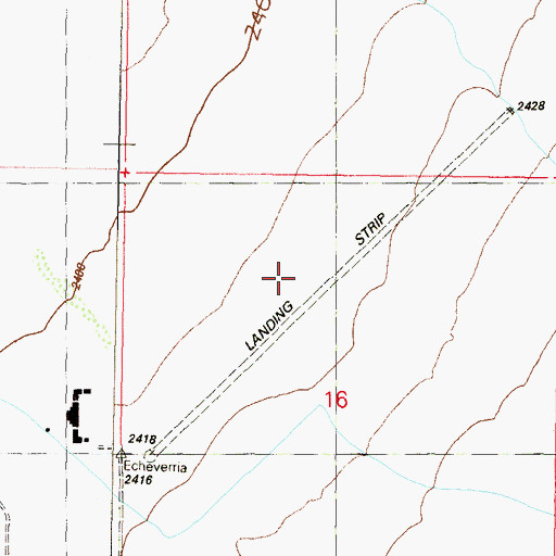 Topographic Map of Forepaugh Airport (historical), AZ