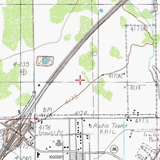Topographic Map of Northern Cochise Community Hospital Heliport, AZ