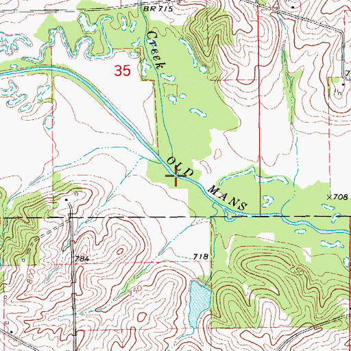 Topographic Map of Convey Creek, IA