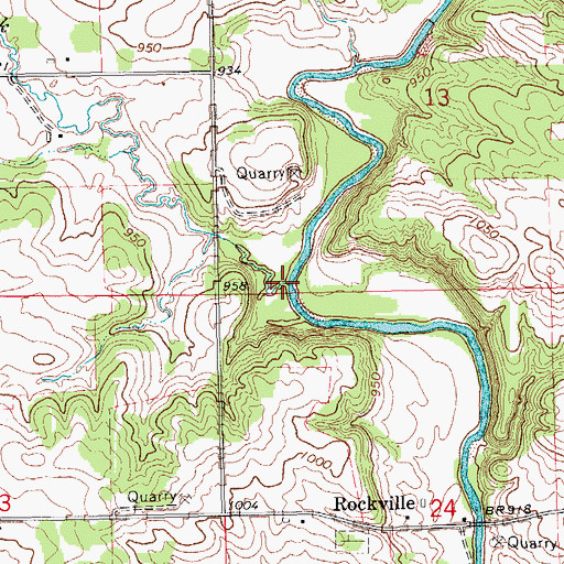 Topographic Map of Cooksley Creek, IA