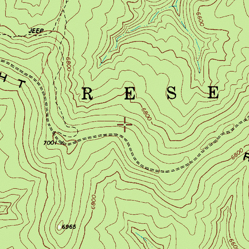 Topographic Map of Faught Ridge, AZ
