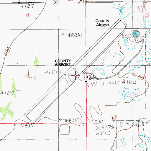 Topographic Map of Cochise County Airport, AZ