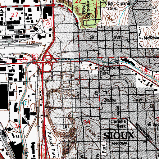 Topographic Map of Cooper School, IA