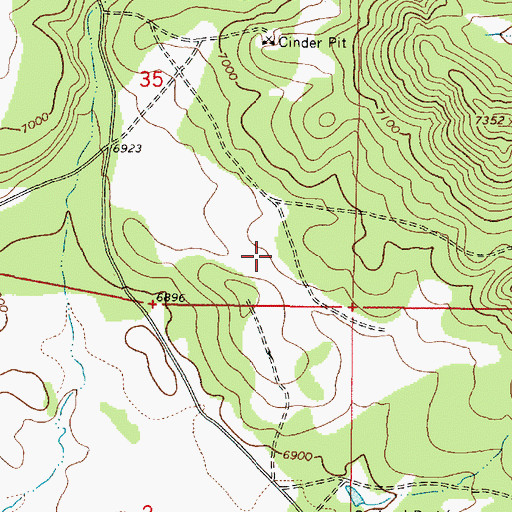 Topographic Map of Sunrise Ranch Airport, AZ