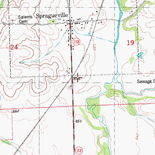 Topographic Map of Copper Creek, IA
