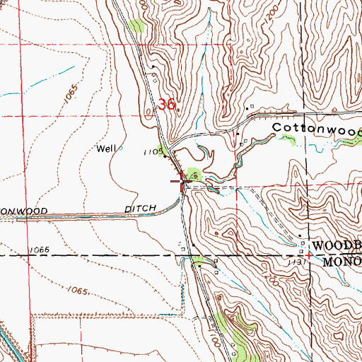 Topographic Map of Cottonwood Hollow, IA