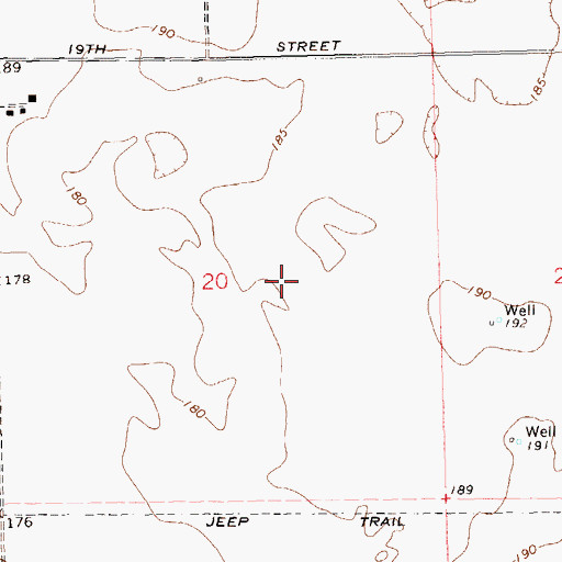 Topographic Map of Checkerboard Airport (historical), AZ
