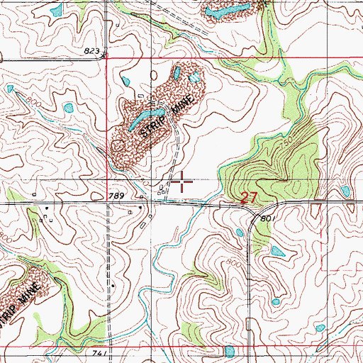 Topographic Map of Cricket, IA