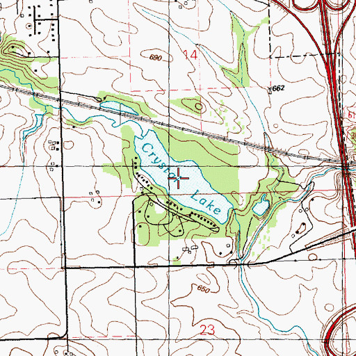 Topographic Map of Crystal Lake, IA