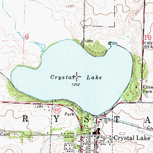 Topographic Map of Crystal Lake, IA