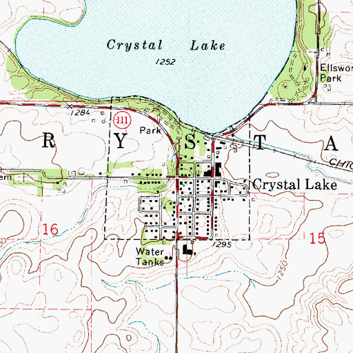 Topographic Map of Crystal Lake, IA