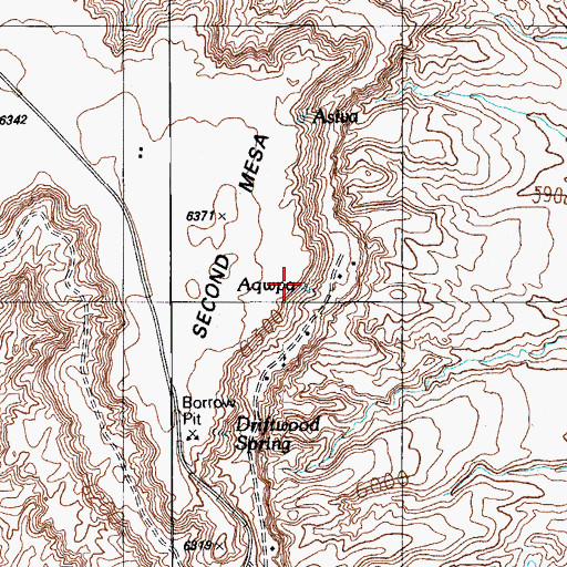 Topographic Map of Aqpi, AZ