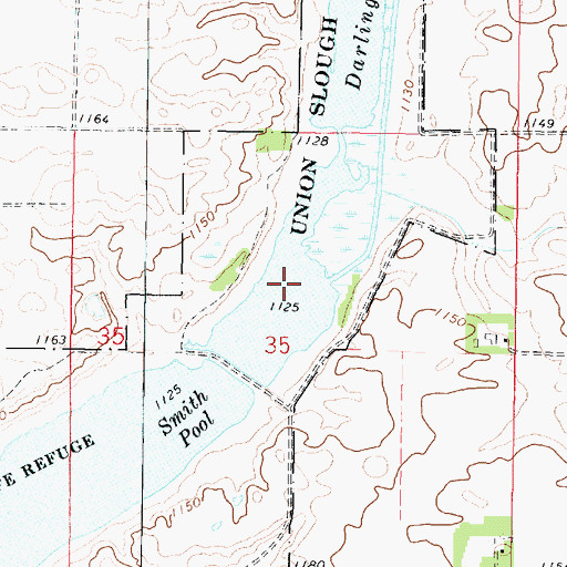 Topographic Map of Darling Pool, IA