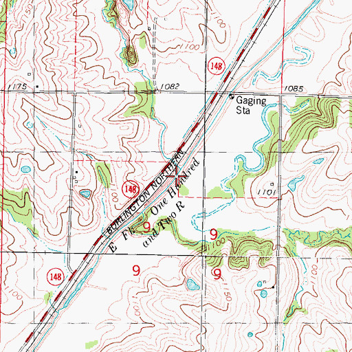 Topographic Map of Daugherty Creek, IA