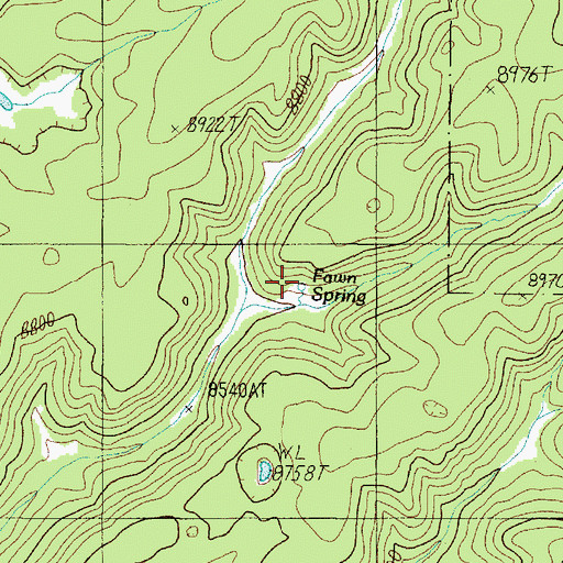 Topographic Map of Fawn Spring, AZ