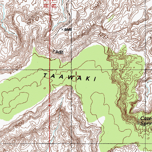 Topographic Map of Taawaki, AZ