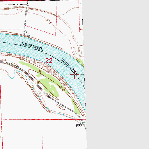 Topographic Map of De Soto Lake, IA