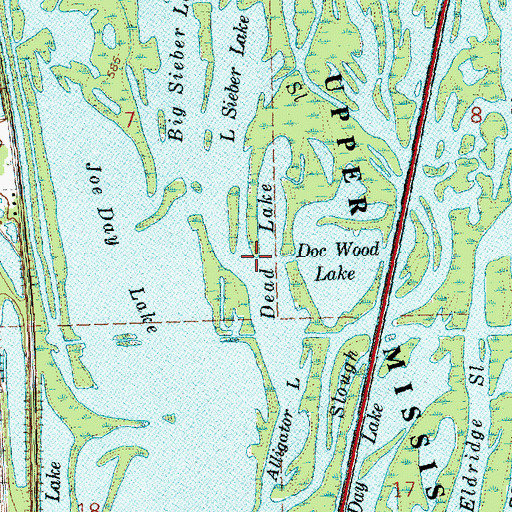 Topographic Map of Dead Lake, IA