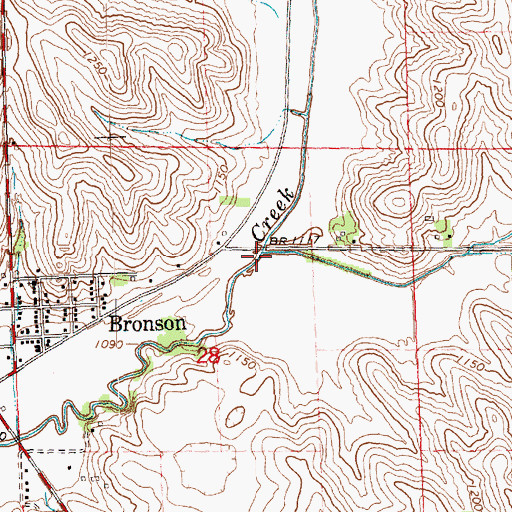 Topographic Map of Deer Creek, IA