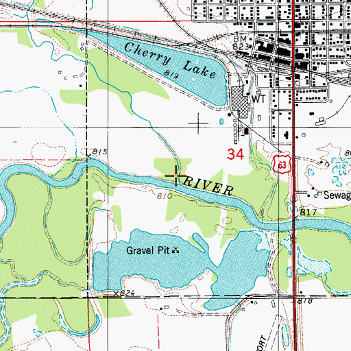 Topographic Map of Deer Creek, IA