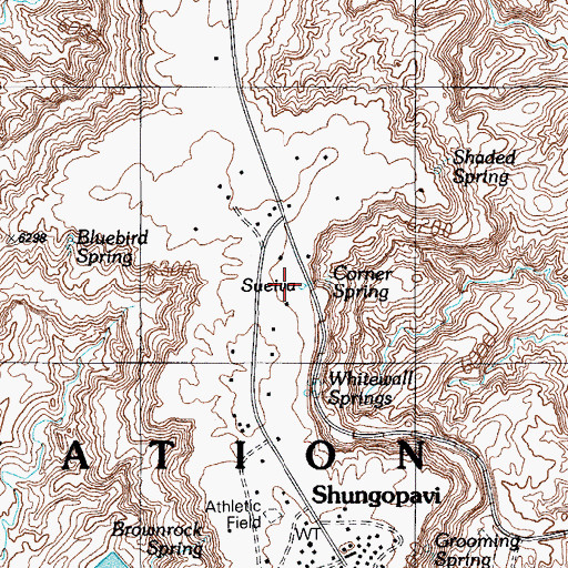 Topographic Map of Suviva, AZ